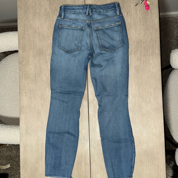 Good American good classic high rise ankle slim straight jeans indigo 4 27 - Picture 3 of 11